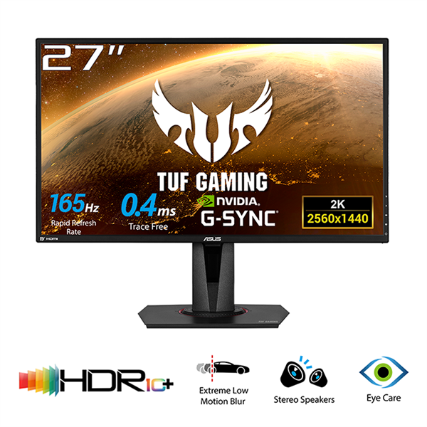 LCD Asus TUF Gaming VG279BQ | 27 inch 2K WQHD (2560 x 1440) 72 % NTSC Curved FreeSync 165 Hz _HDMI _Display Port _DVI _ Speaker _919S
